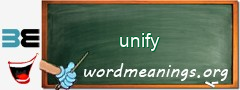 WordMeaning blackboard for unify